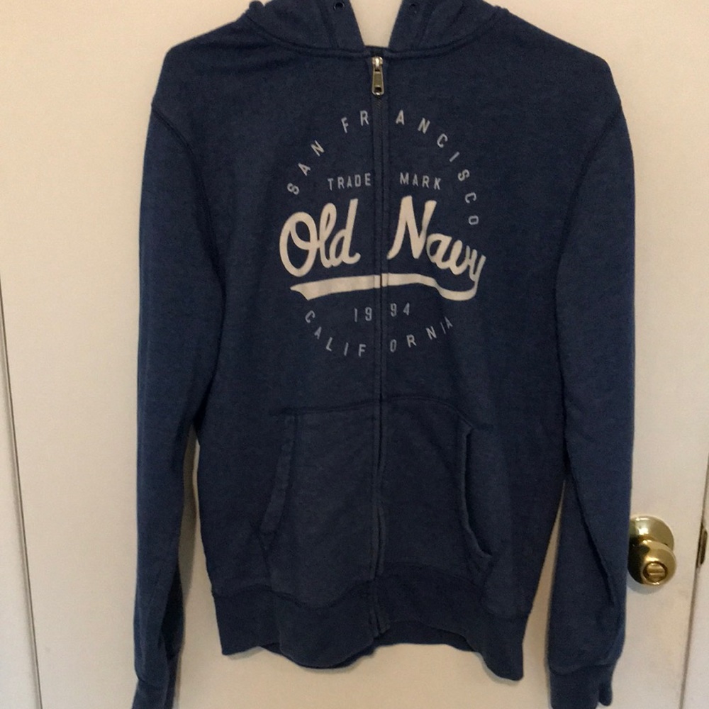 Old Navy Men's Blue Hoodie Size Medium